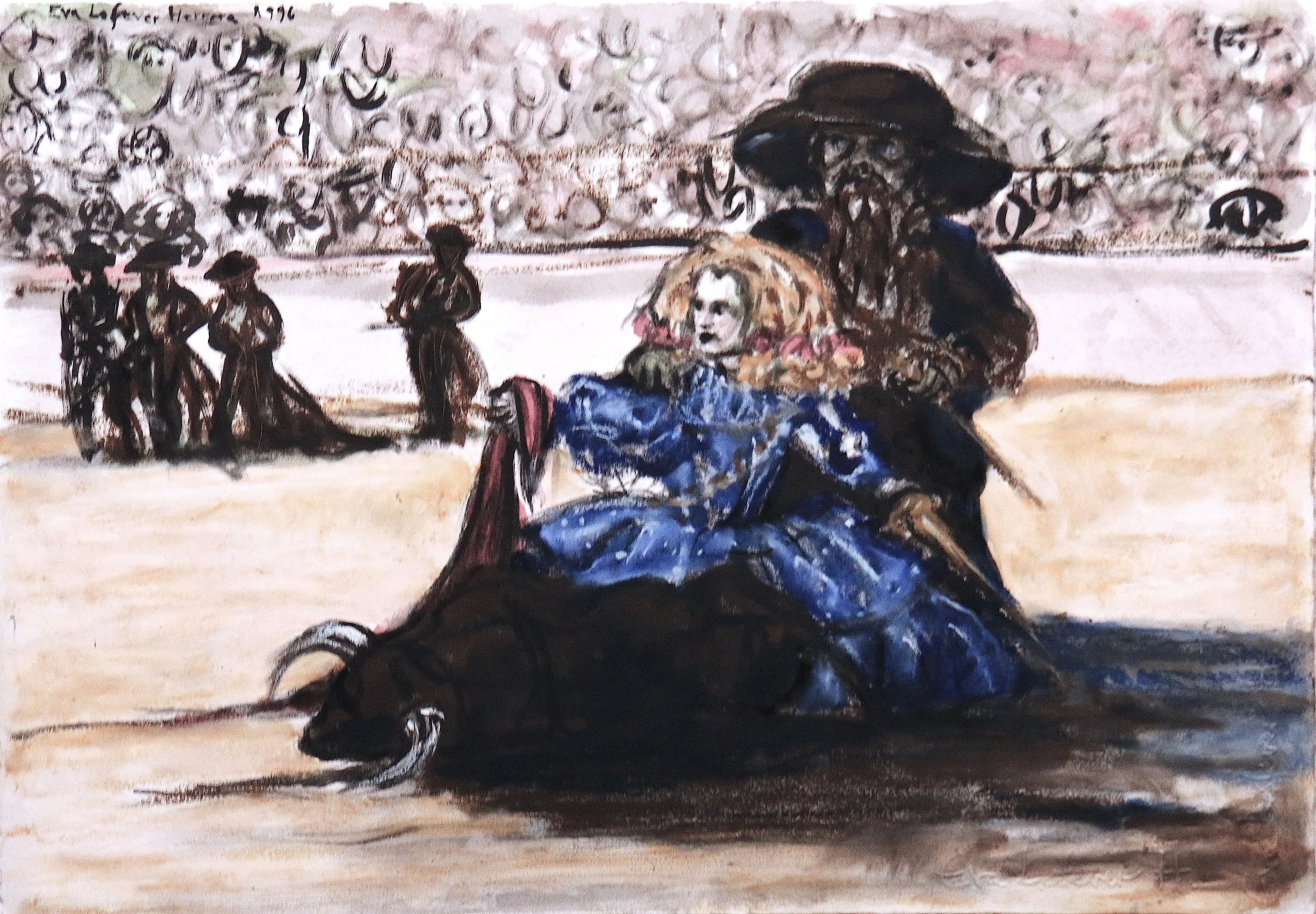 Obra "Infanta torera con traje azul" de Eva Lefever