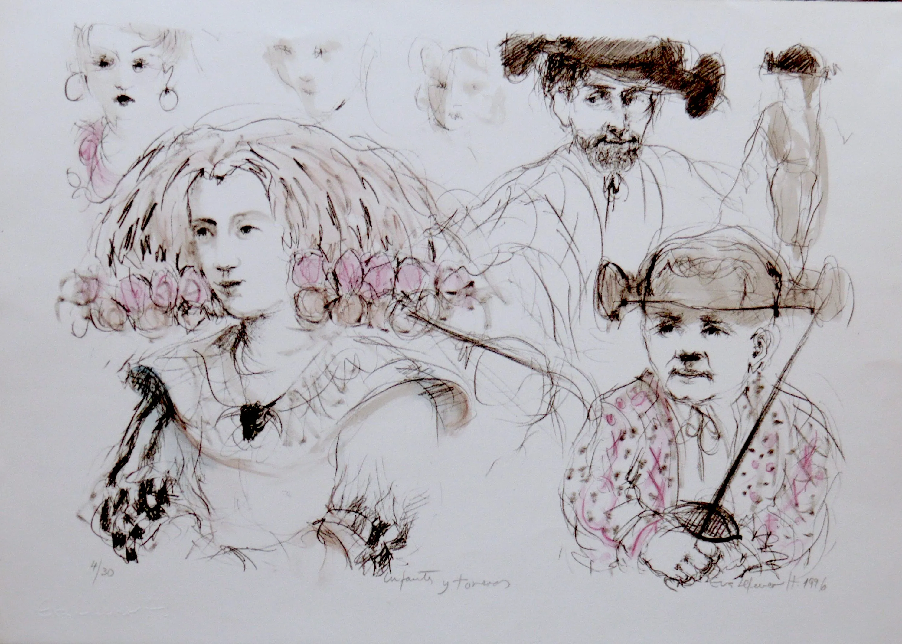 Obra "Infanta y toreros" de Eva Lefever