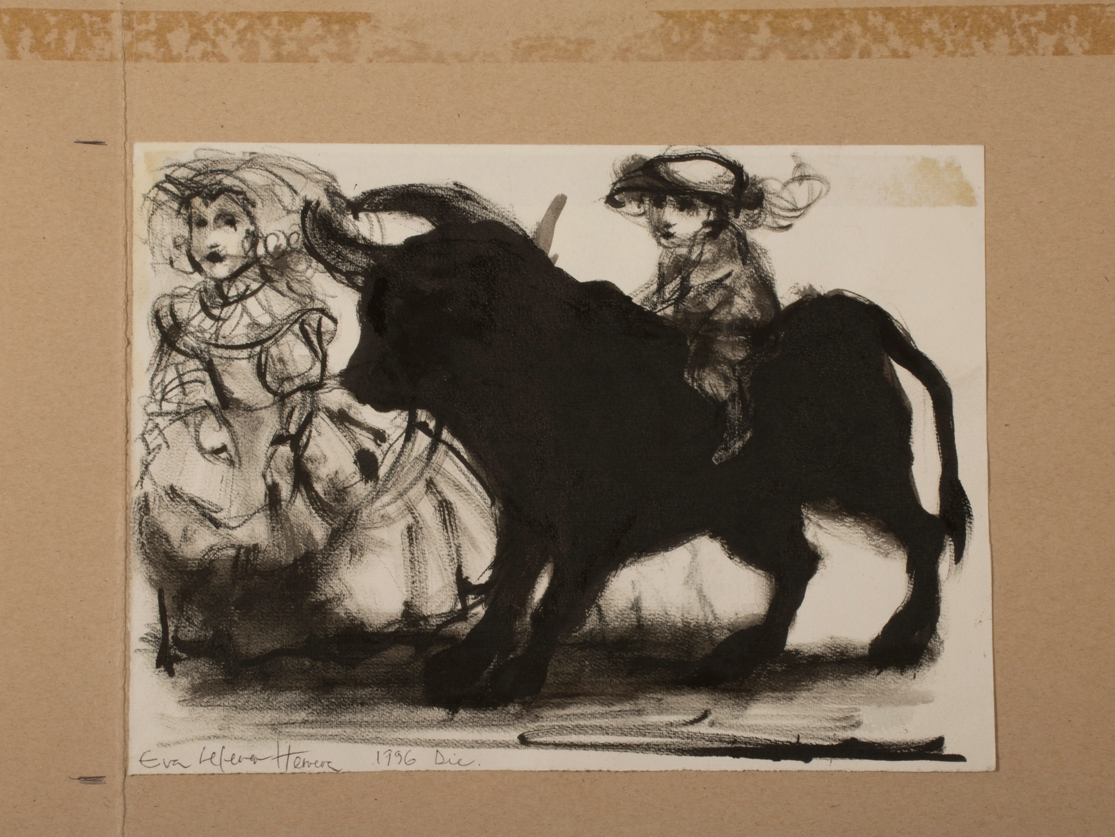 Obra "Infante montado en un torito" de Eva Lefever