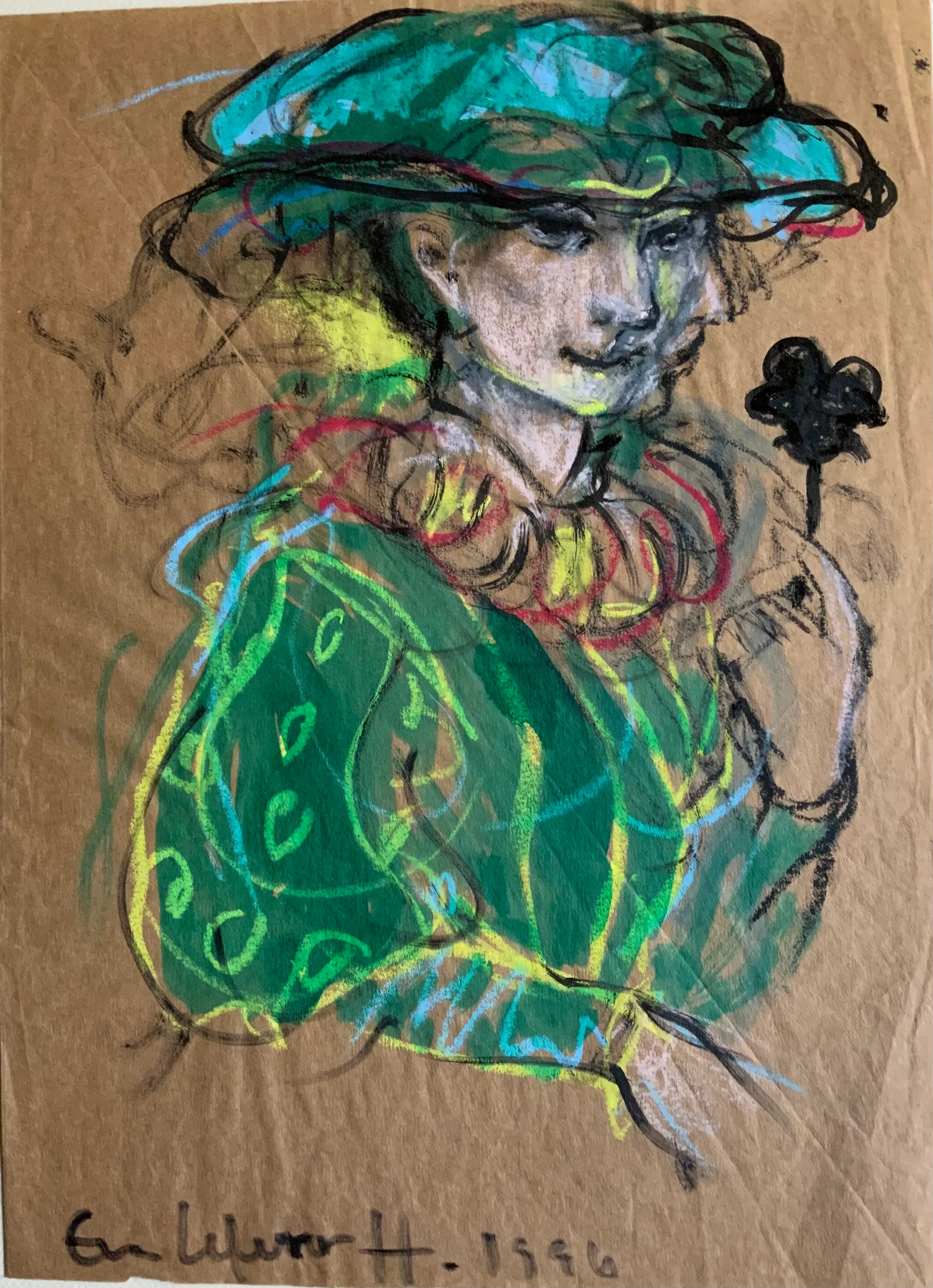 Obra "La flor negra" de Eva Lefever