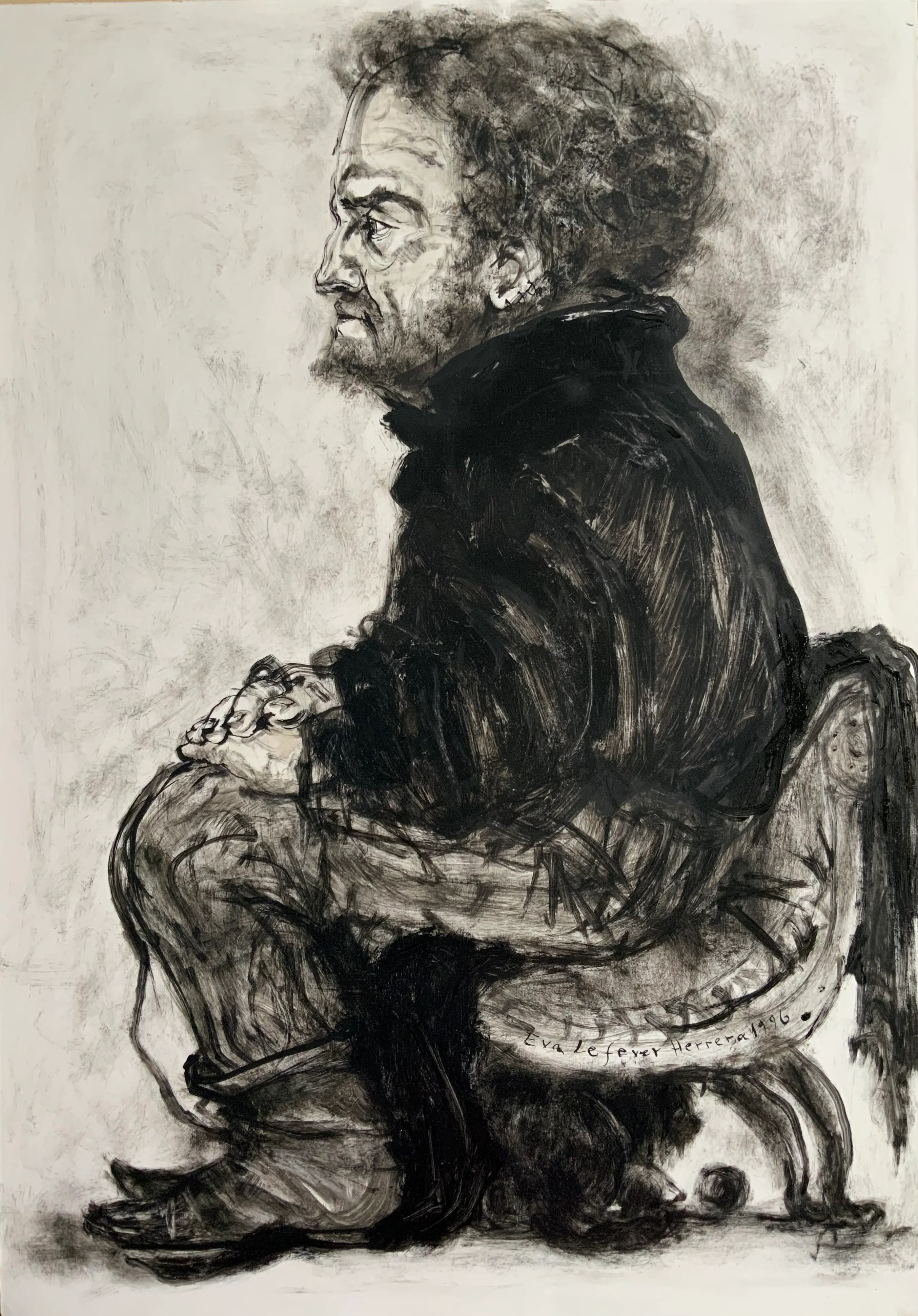 Obra "La mascota de Pedrito esperando su turno" de Eva Lefever