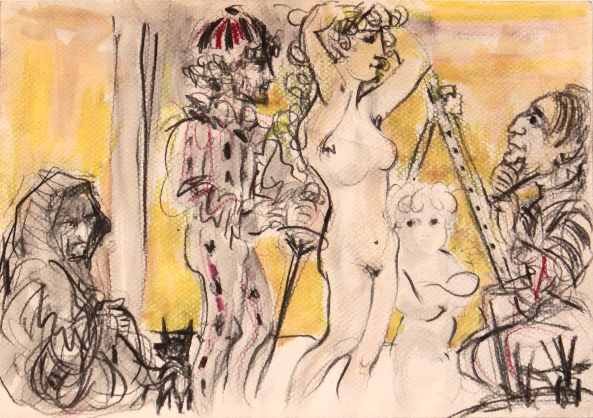 Obra "La modelo de pintura" de Eva Lefever