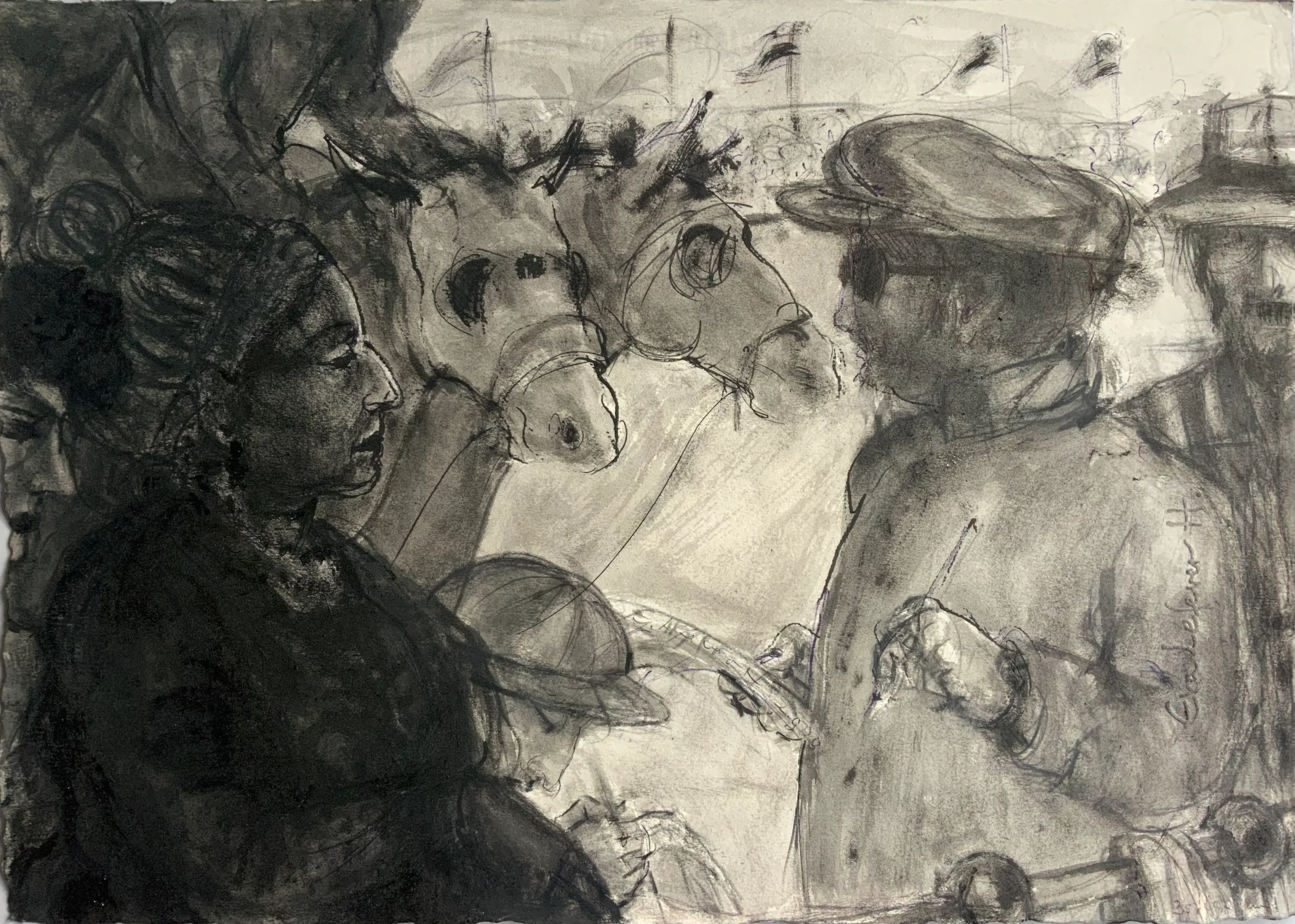 Obra "Las carreras I" de Eva Lefever