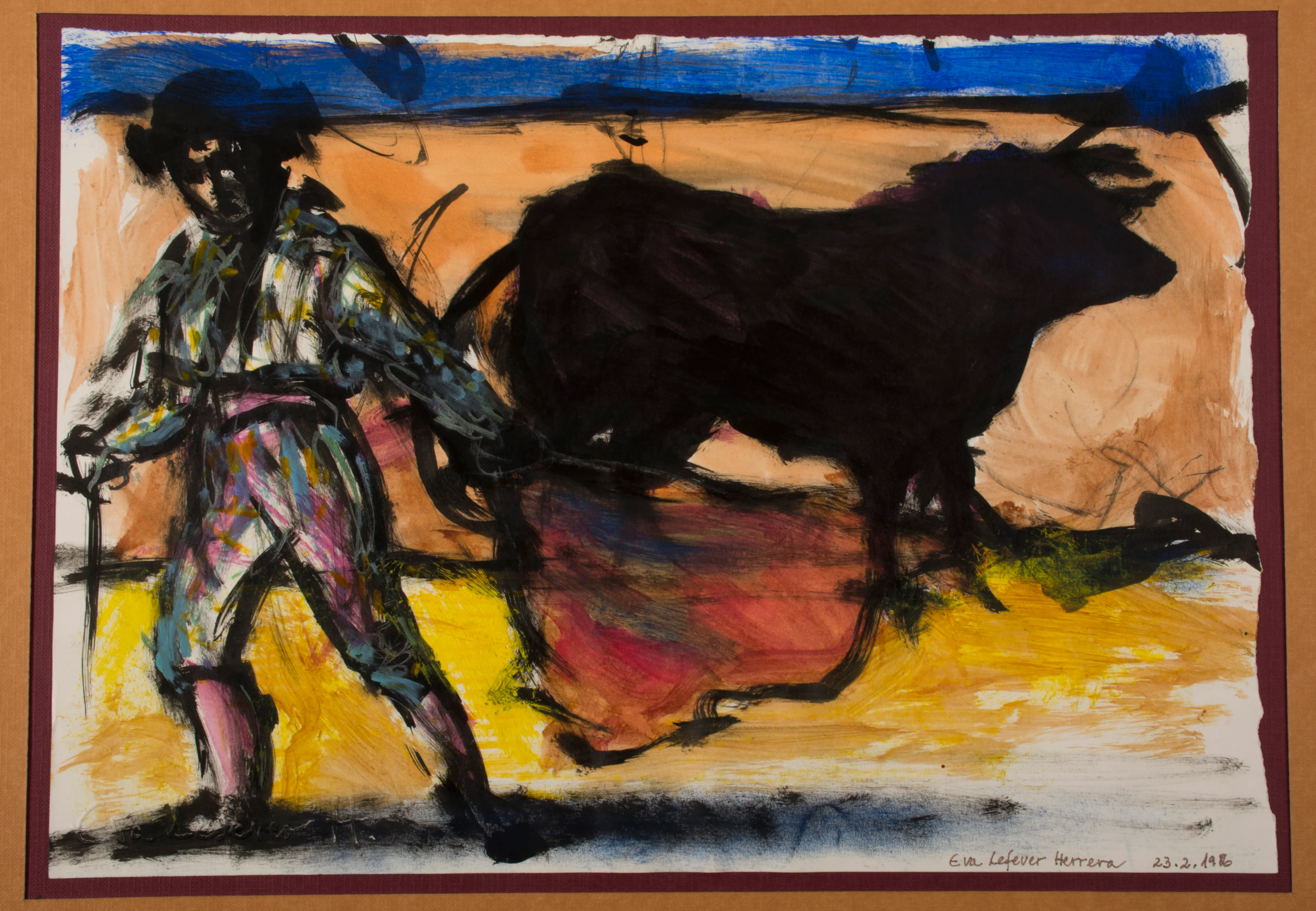 Obra "Lidia de toros" de Eva Lefever