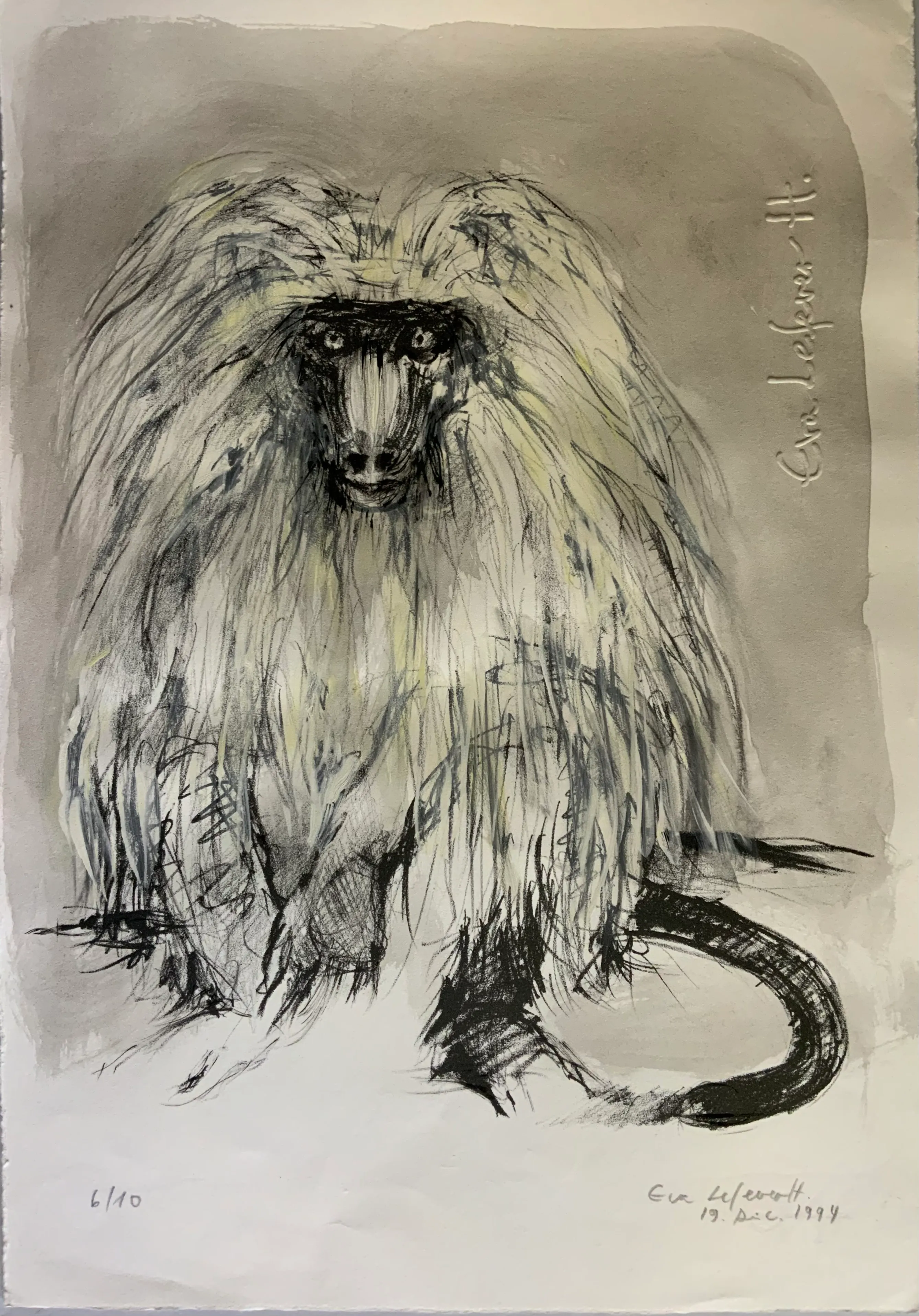Obra "Mandril III" de Eva Lefever
