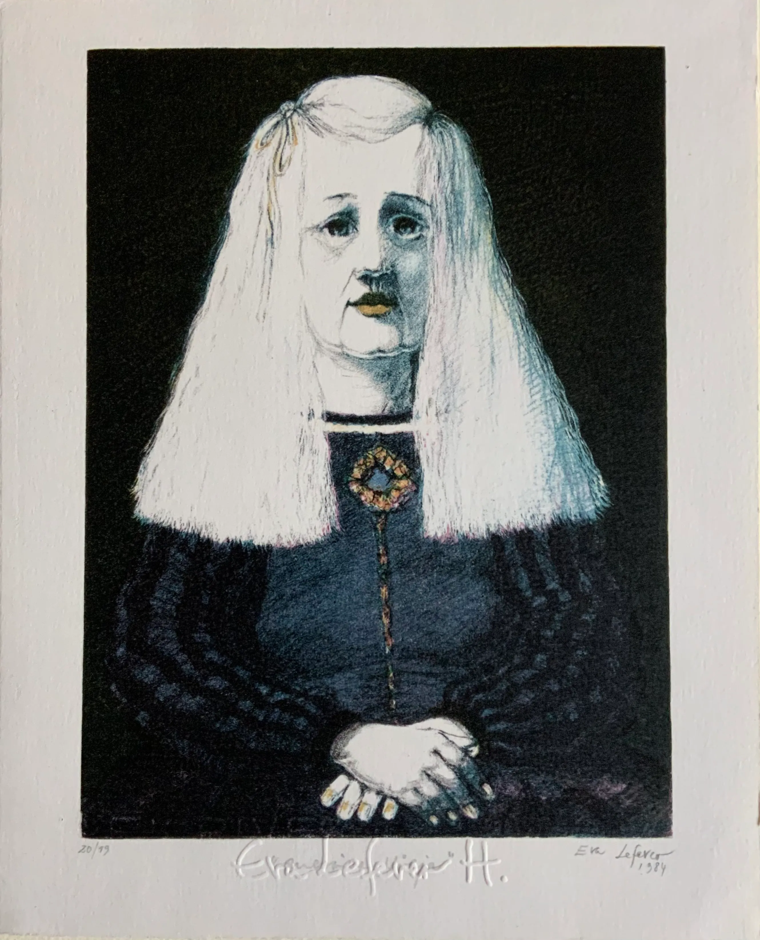 Obra "Menina vieja" de Eva Lefever