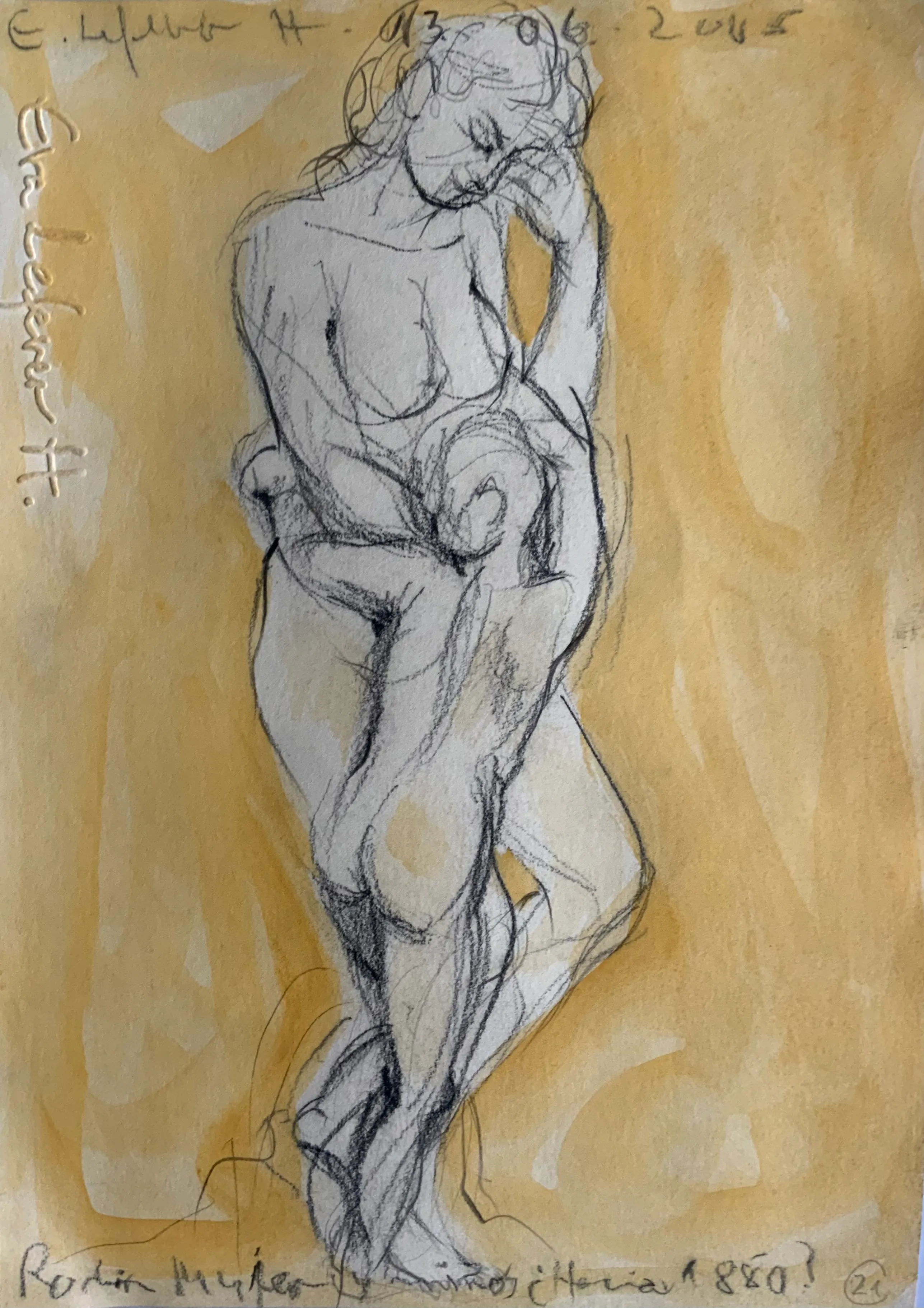 Obra "Mujer y niño" de Eva Lefever