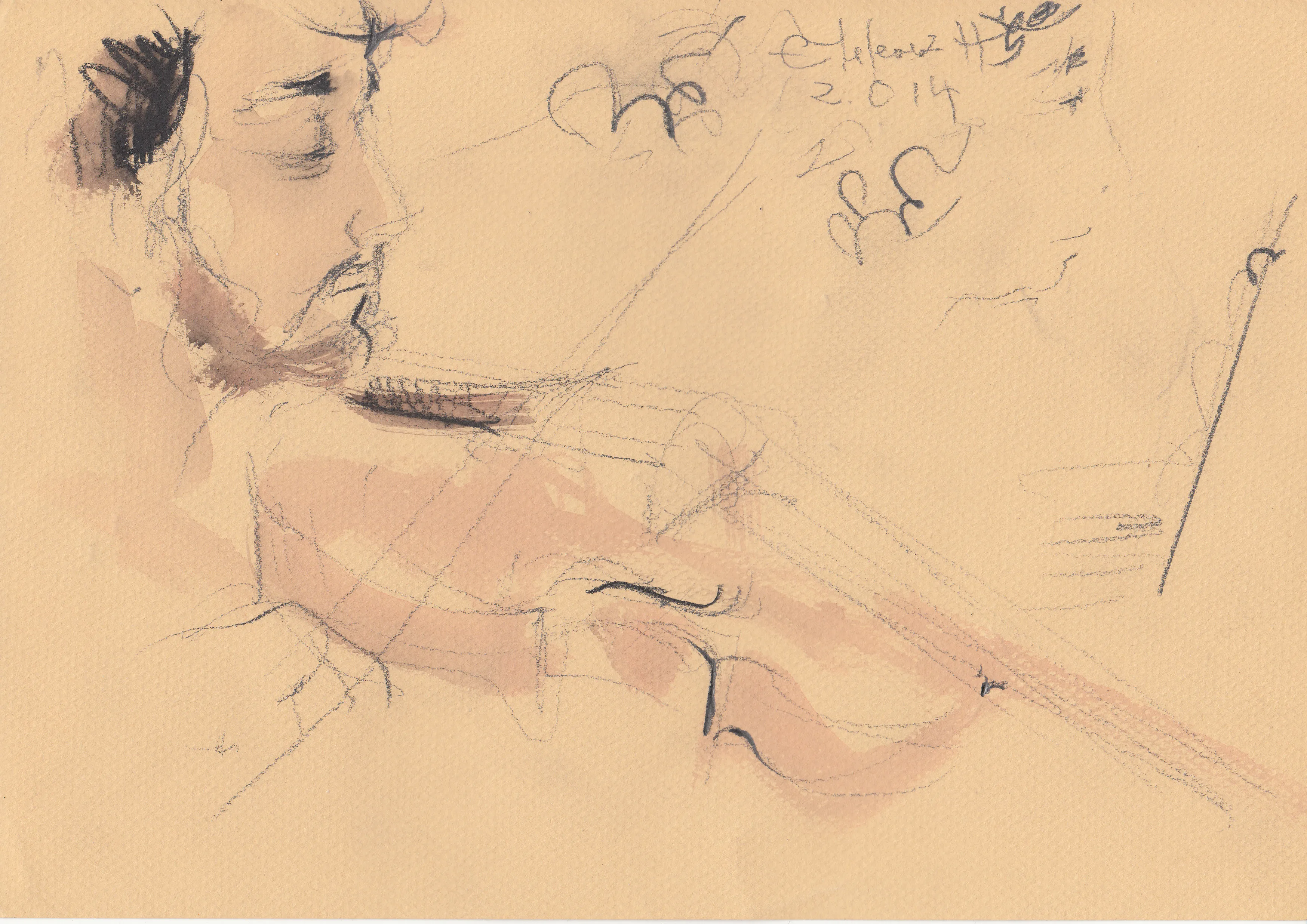 Obra "Músicos I" de Eva Lefever