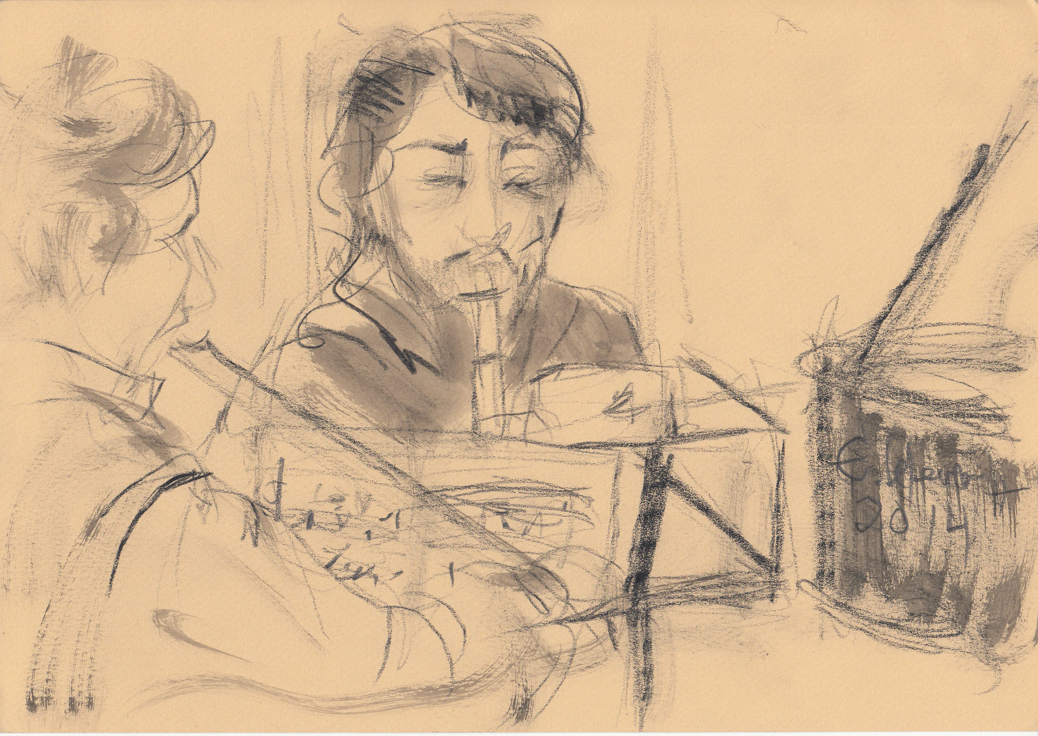 Obra "Músicos VI" de Eva Lefever