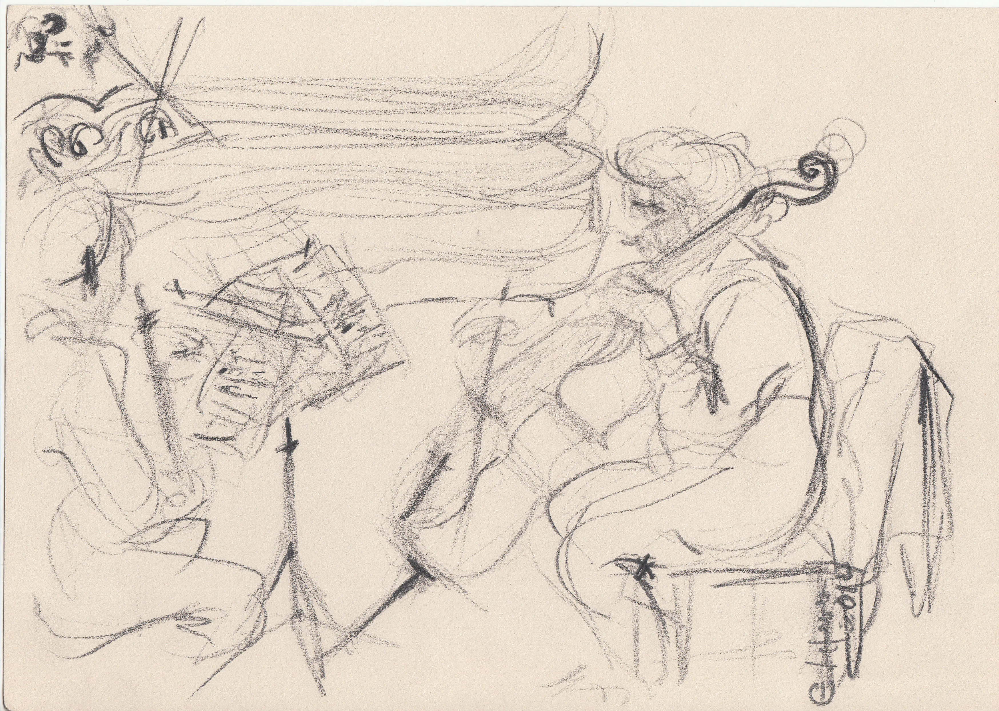 Obra "Músicos VII" de Eva Lefever