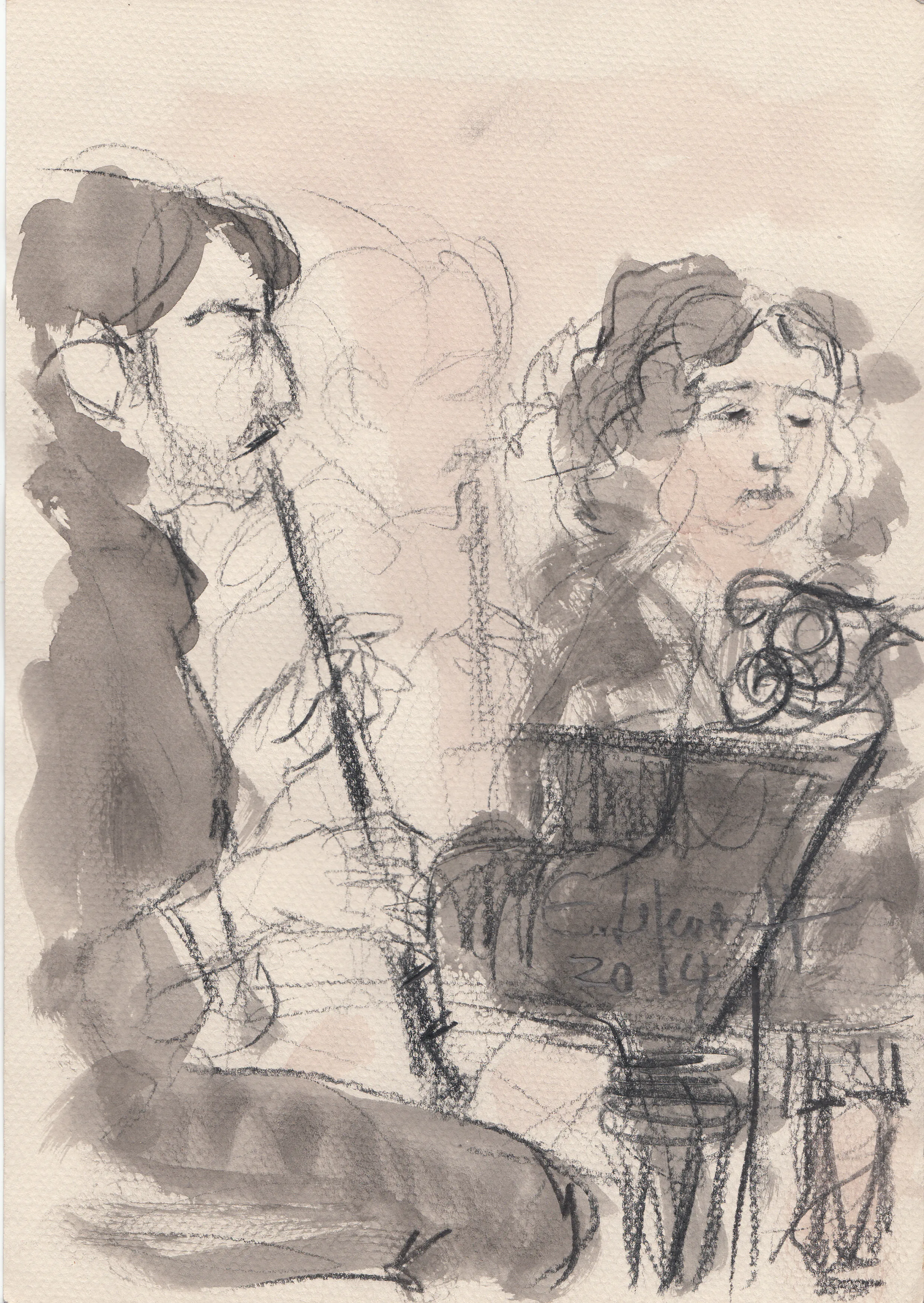 Obra "Músicos VIII" de Eva Lefever