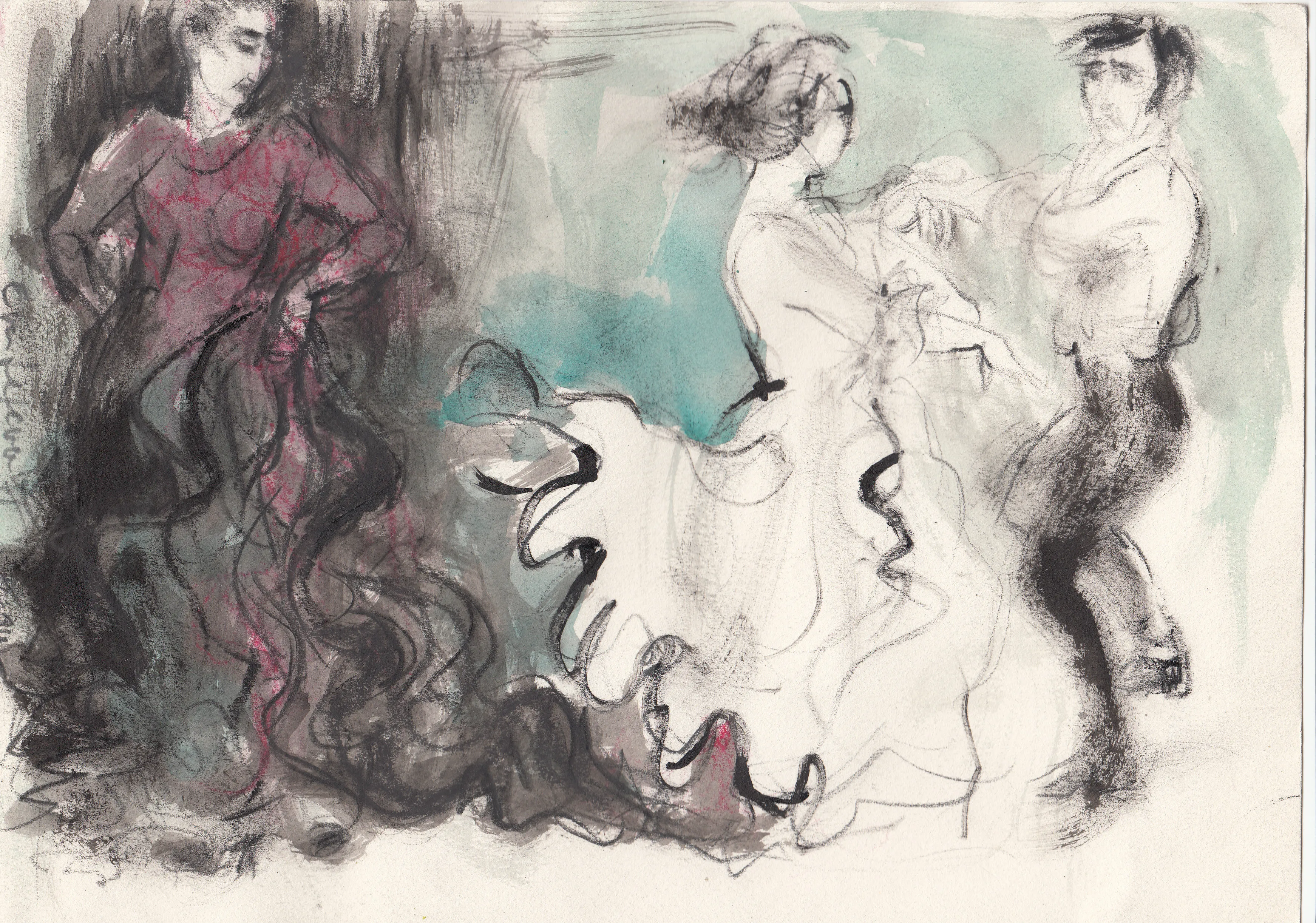 Obra "Pareja bailando" de Eva Lefever