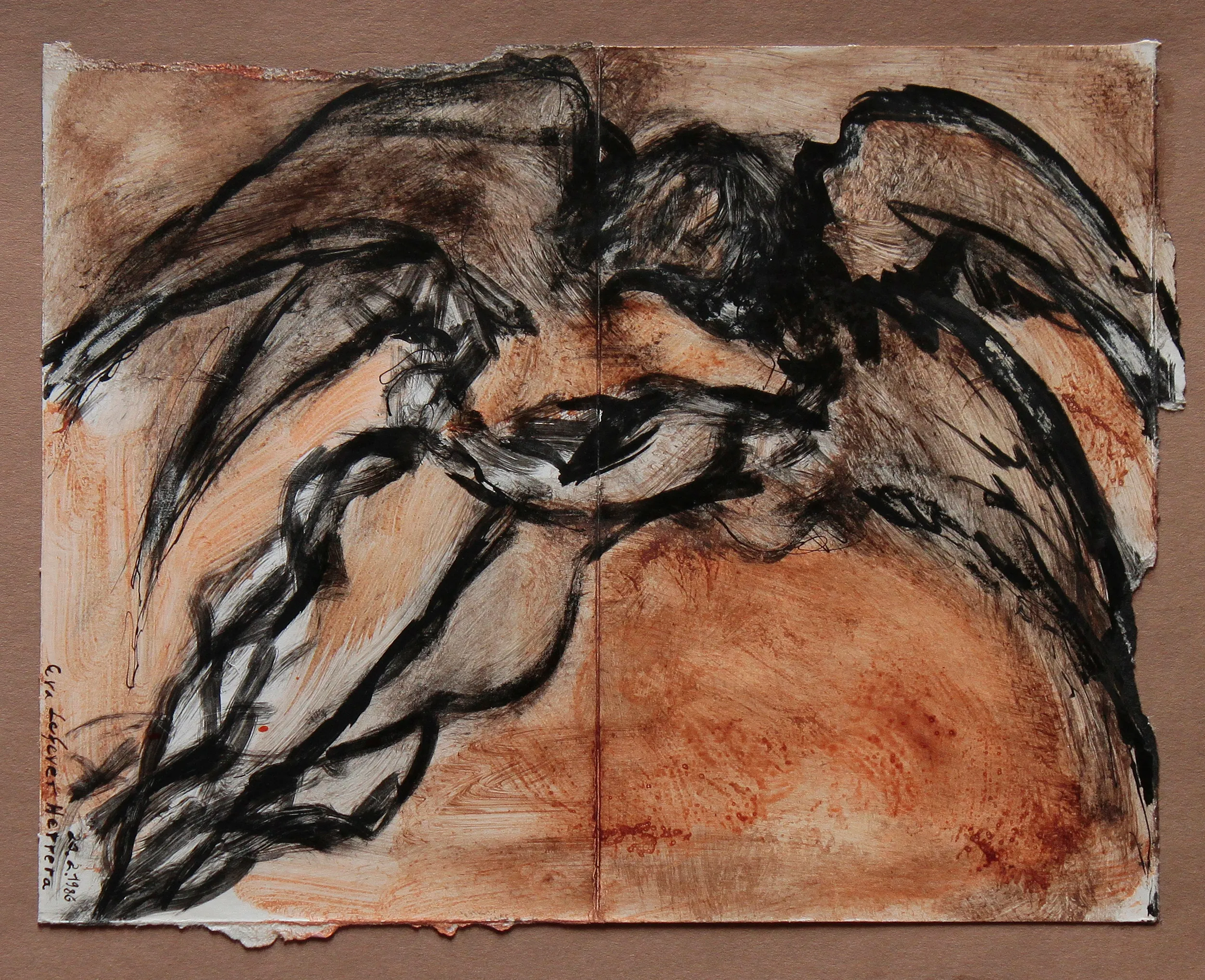 Obra "Pareja de ángeles" de Eva Lefever