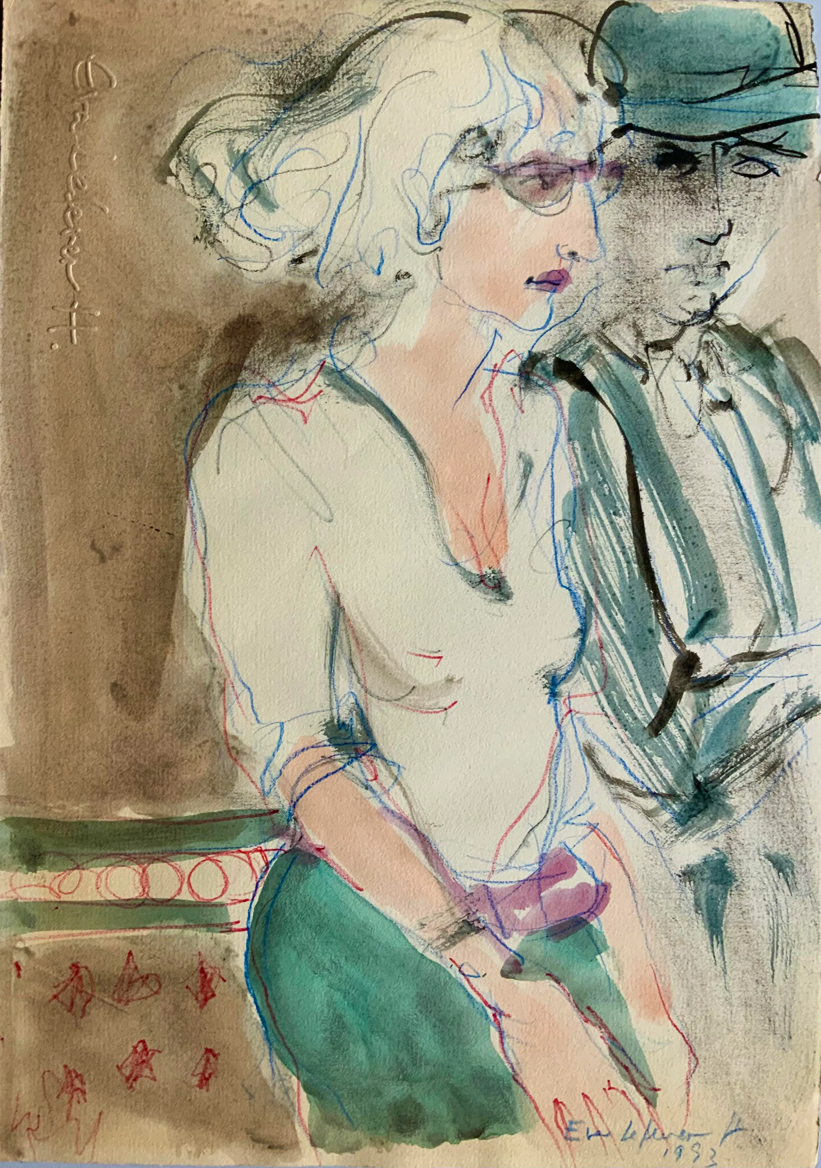 Obra "Pareja de gatopardos" de Eva Lefever