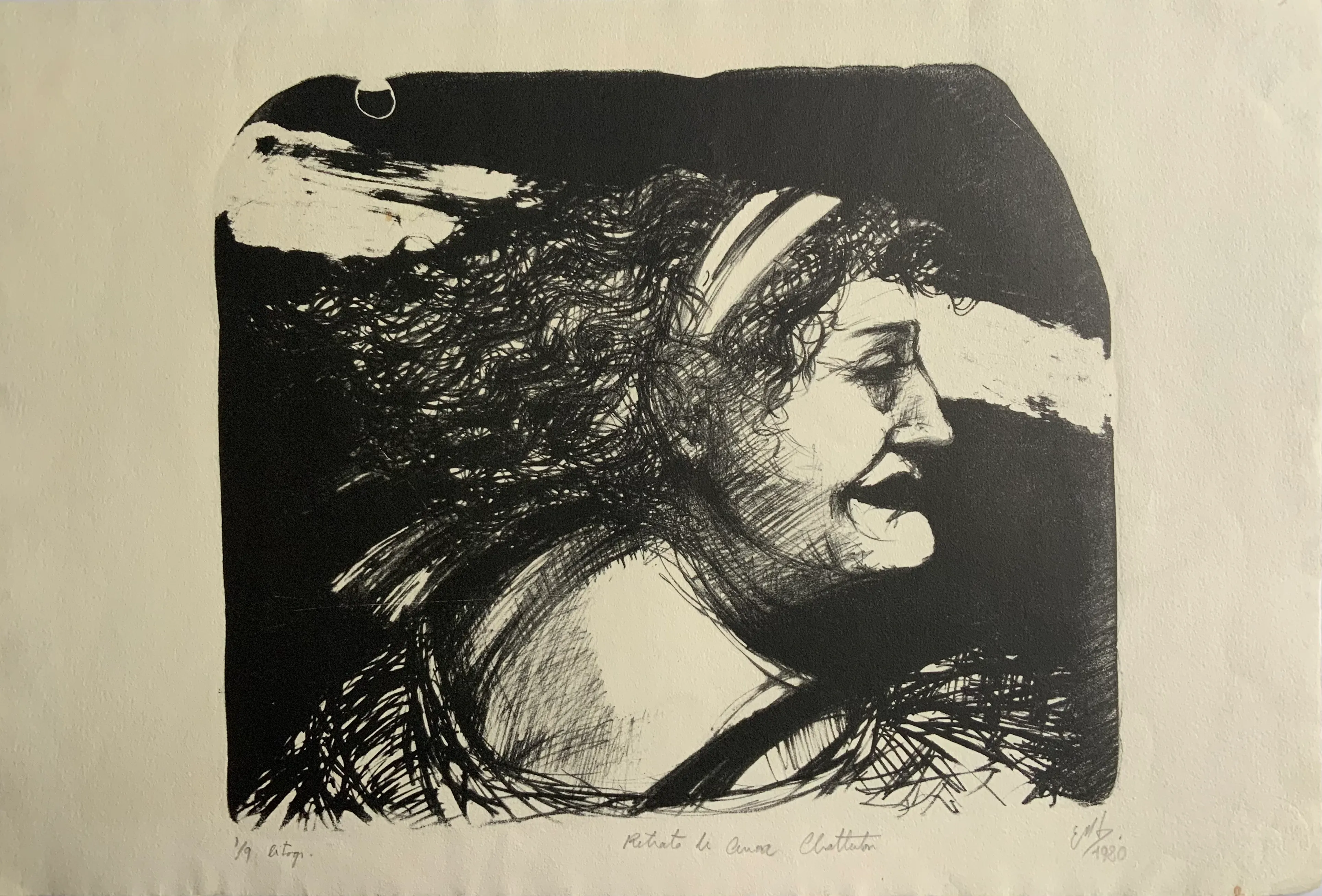 Obra "Perfil de Anna Chatterton" de Eva Lefever
