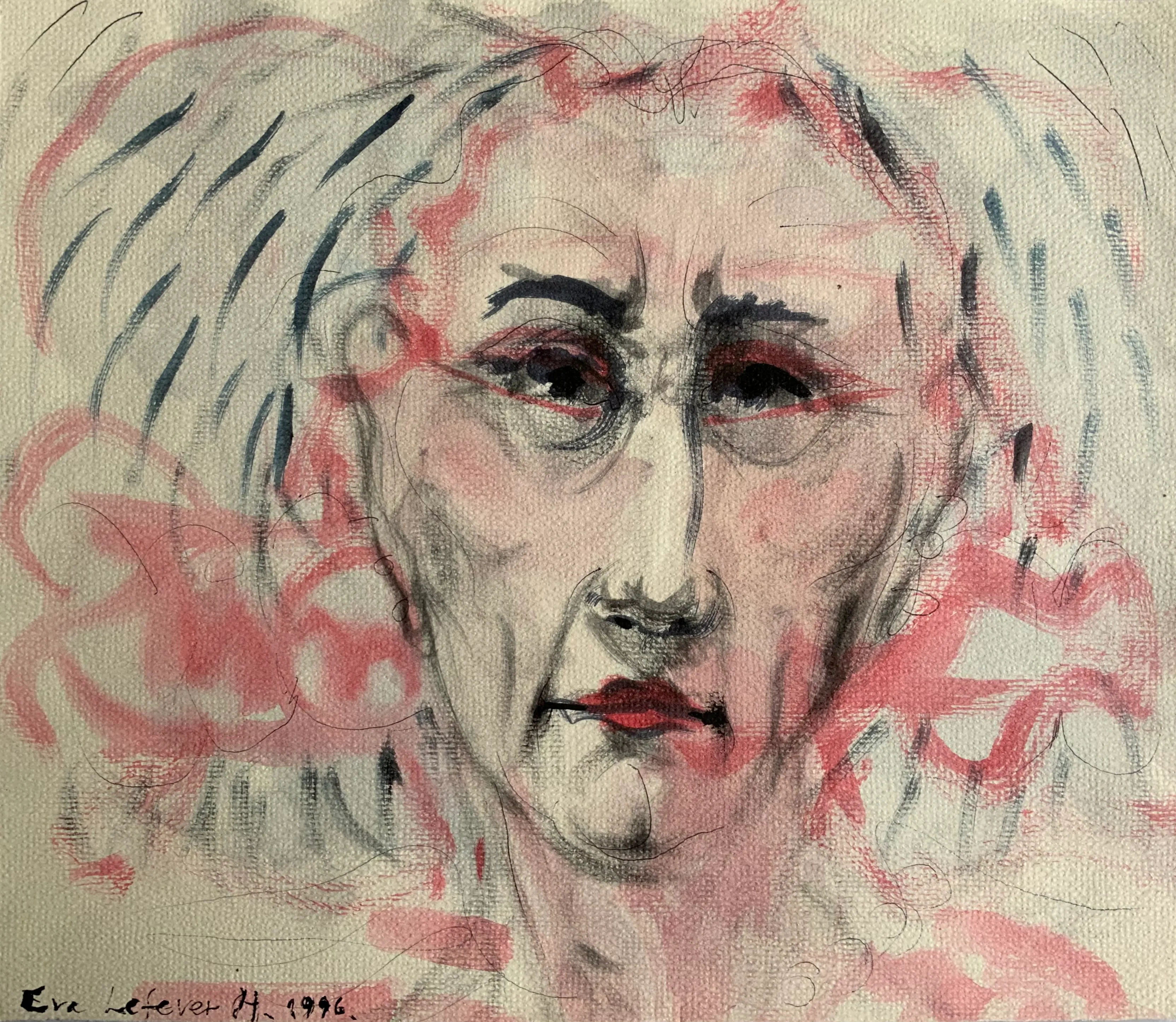 Obra "Personaje con peluca española" de Eva Lefever