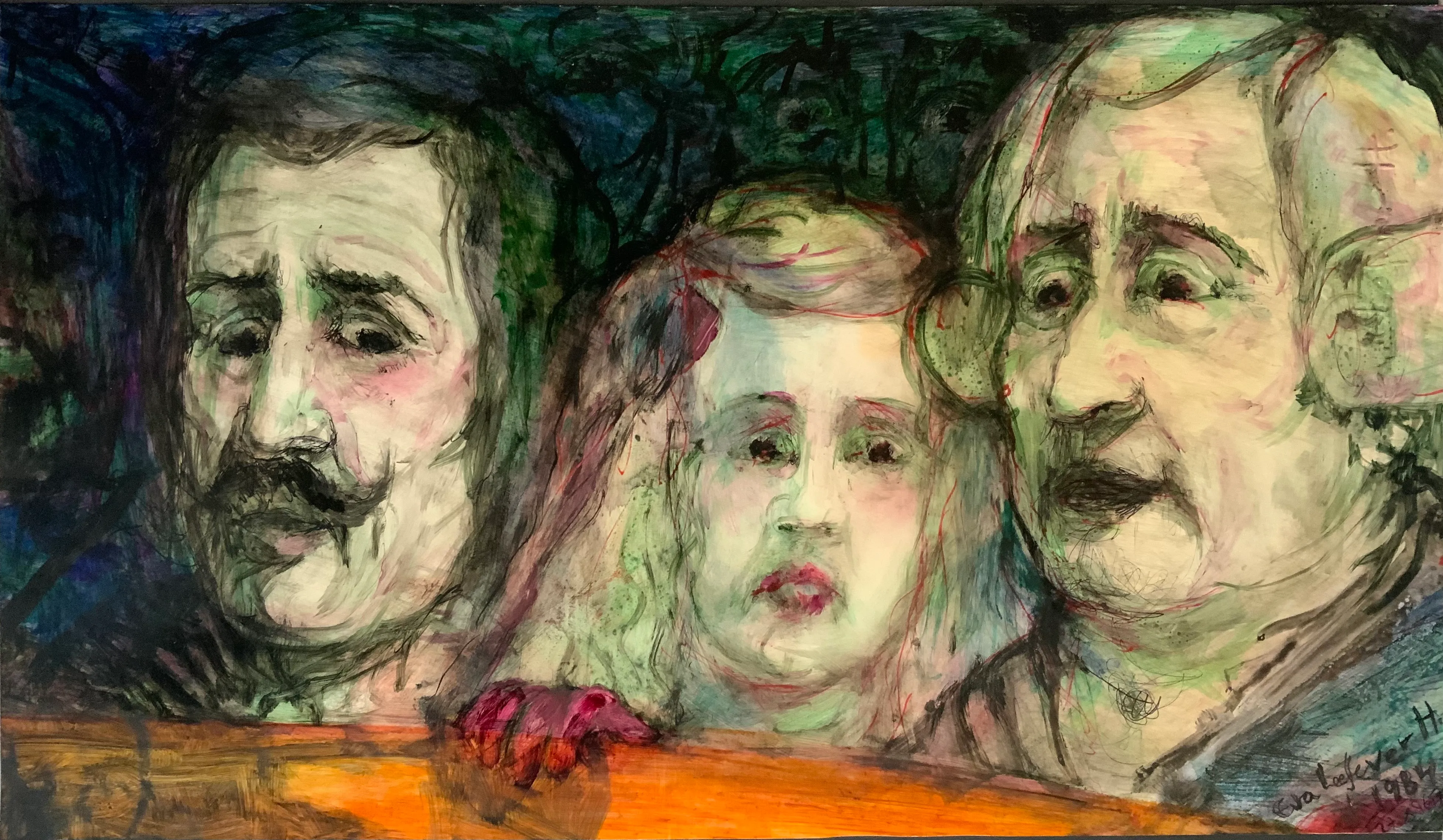 Obra "Público de la corrida" de Eva Lefever