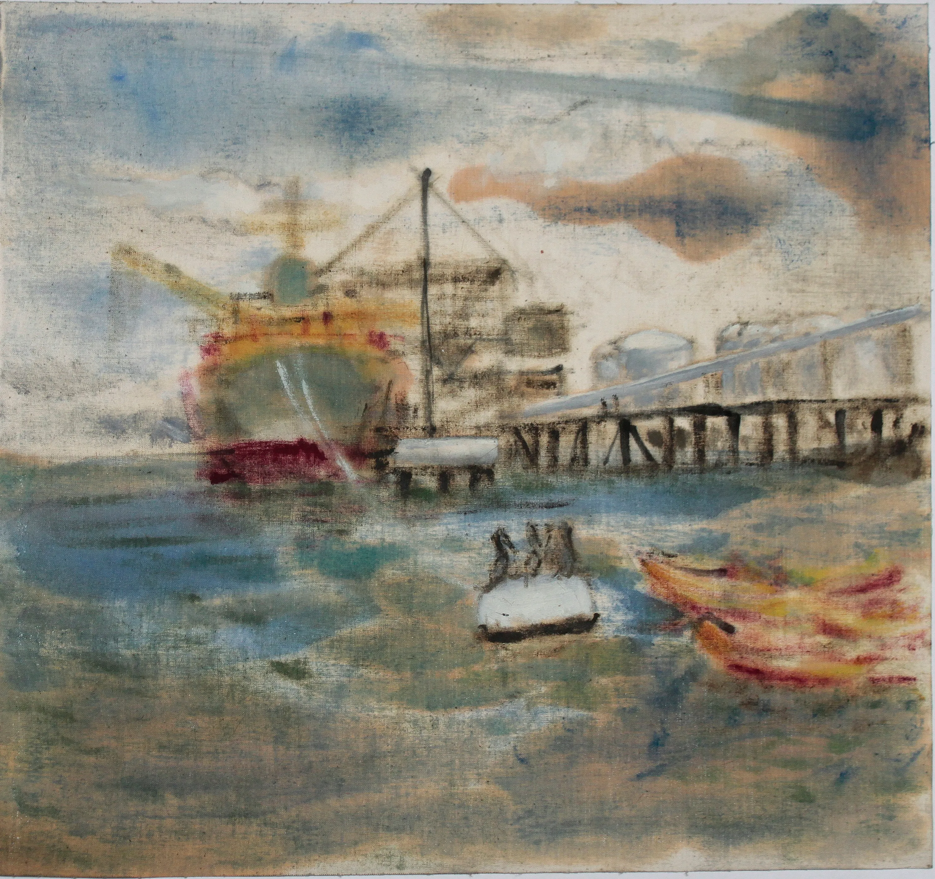 Obra "Puerto de San Antonio V" de Eva Lefever