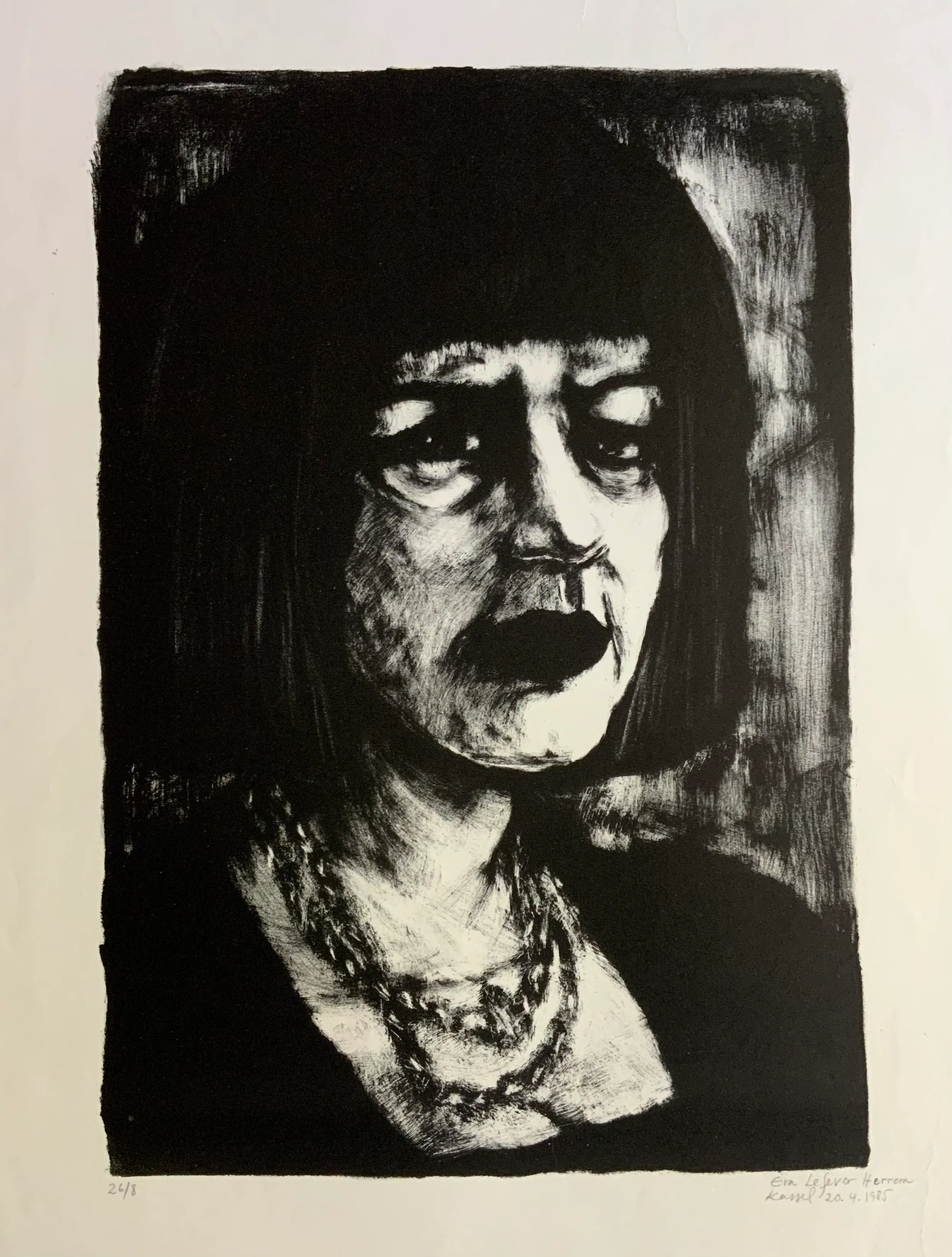 Obra "Retrato en negro" de Eva Lefever