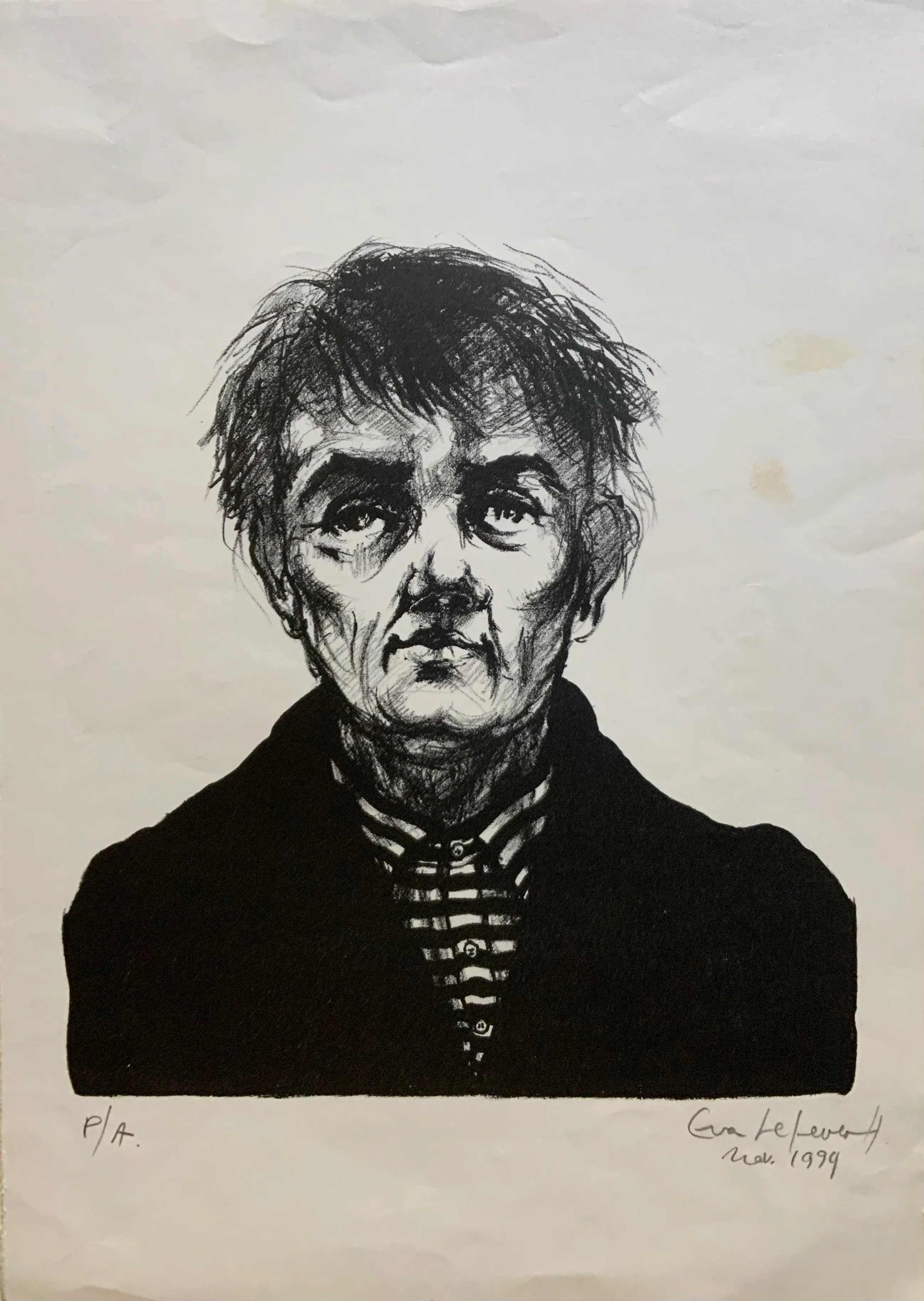 Obra "Retrato frontal" de Eva Lefever