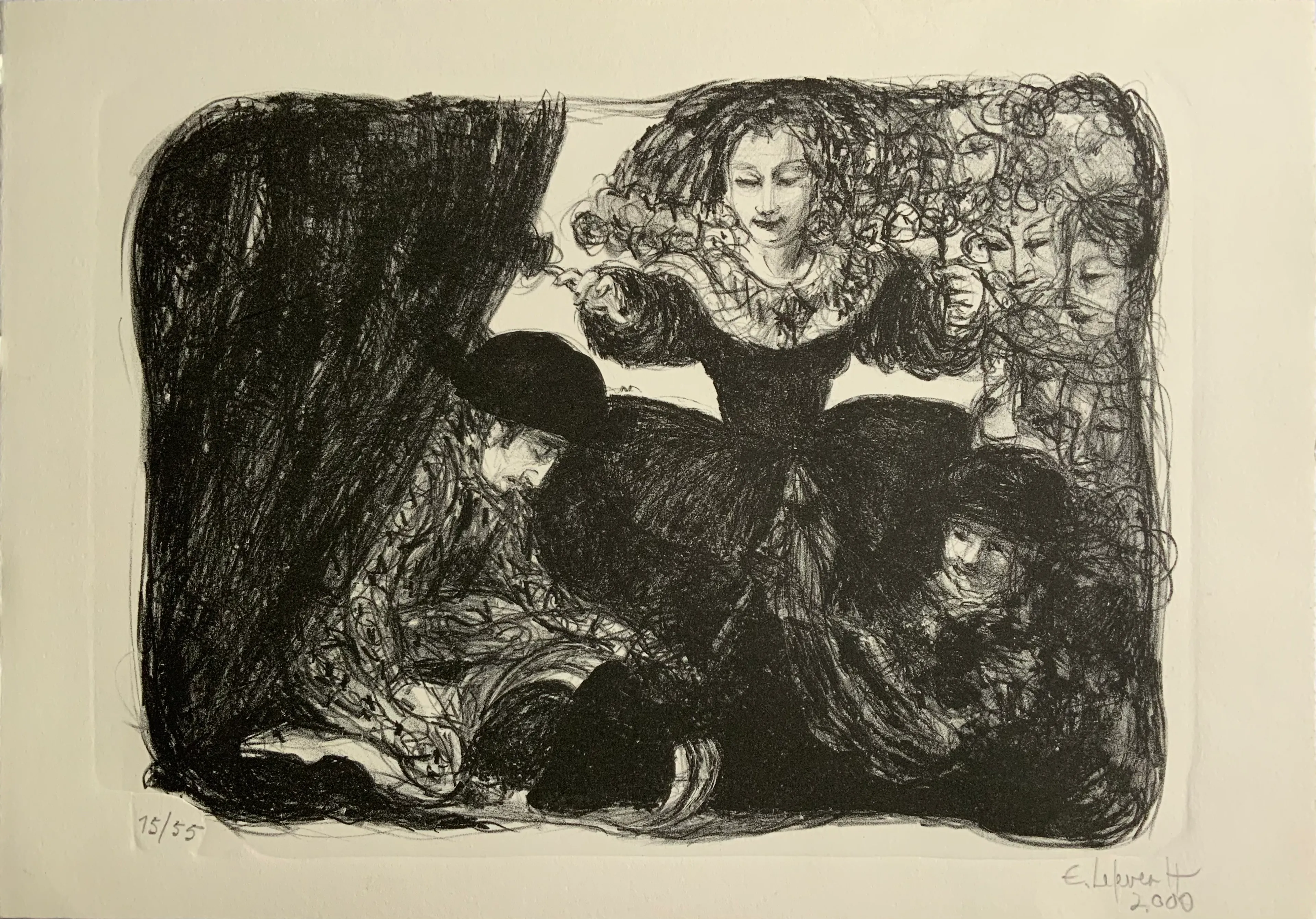 Obra "Ritual taurino en blanco y negro" de Eva Lefever