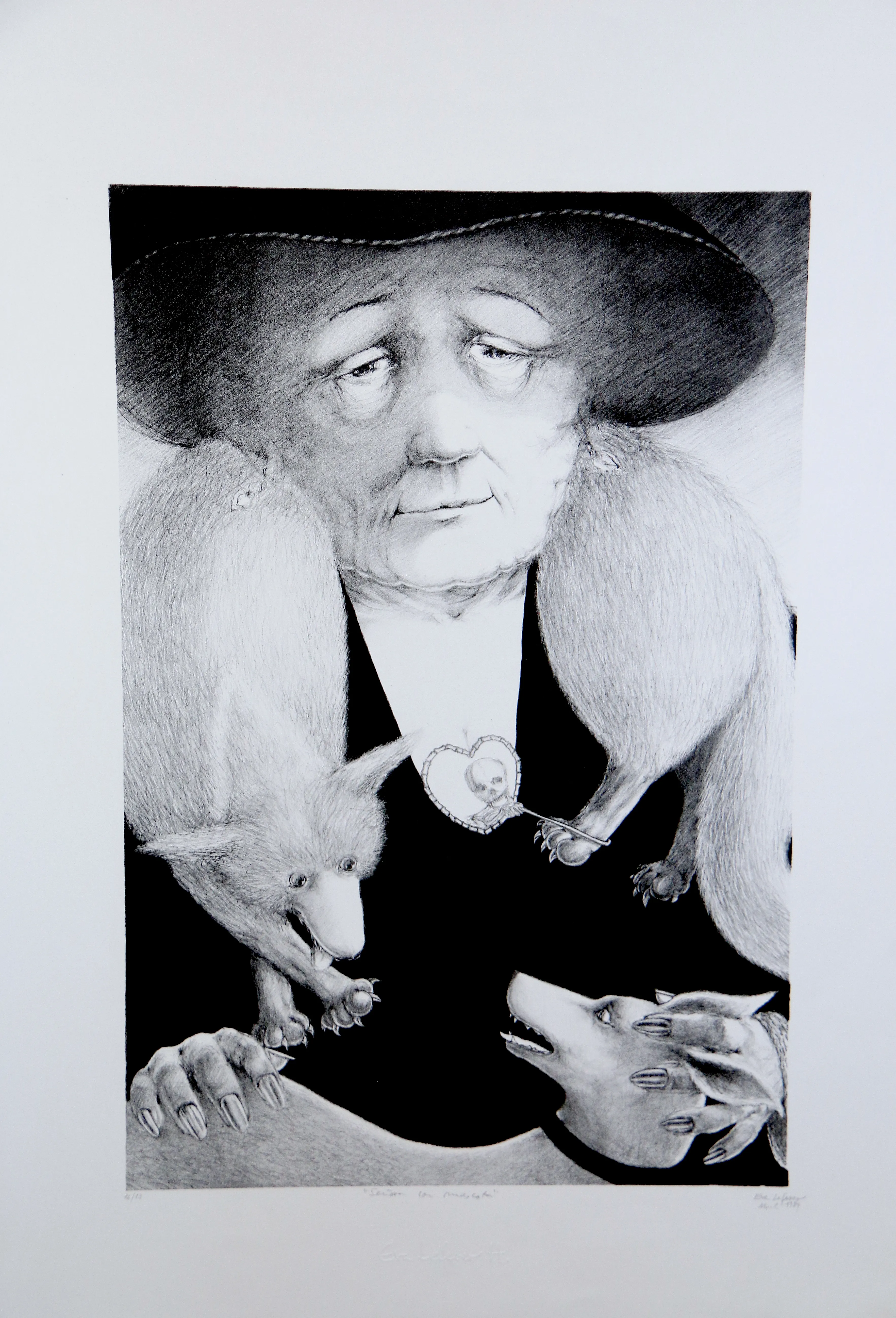 Obra "Señora con mascota (o "Confrontación")" de Eva Lefever