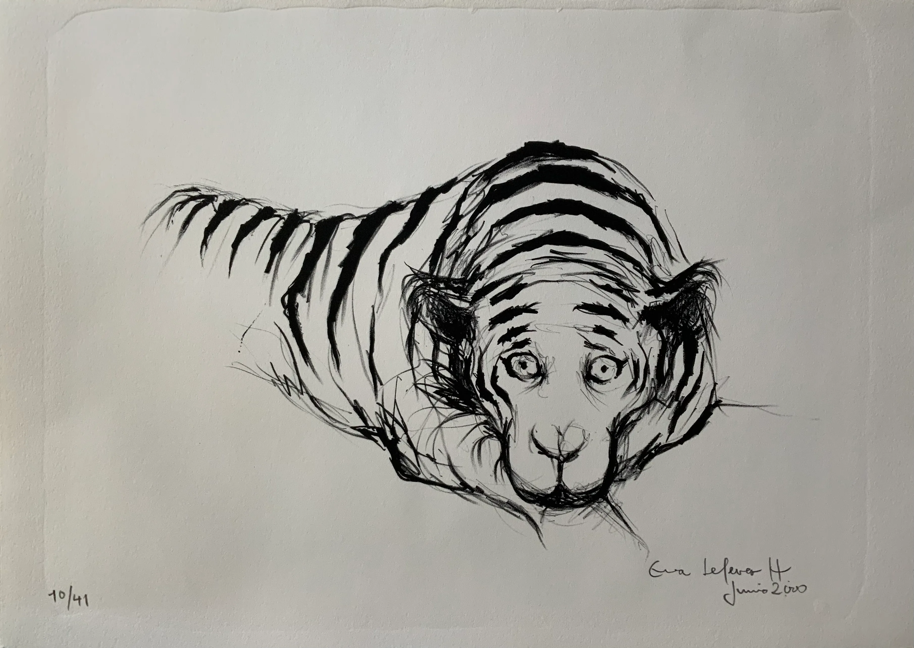 Obra "Tigre" de Eva Lefever