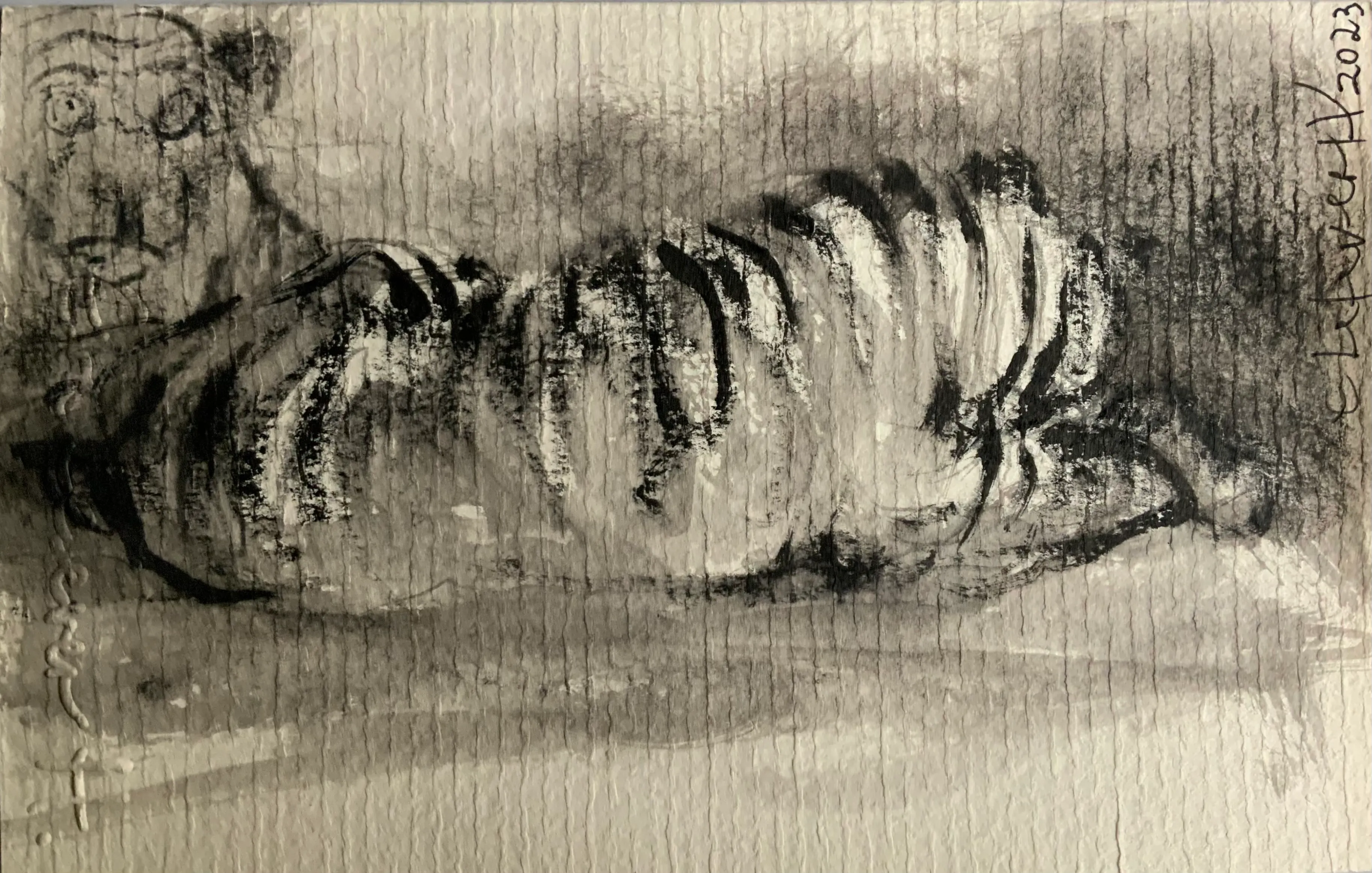 Obra "Tigres descansando" de Eva Lefever