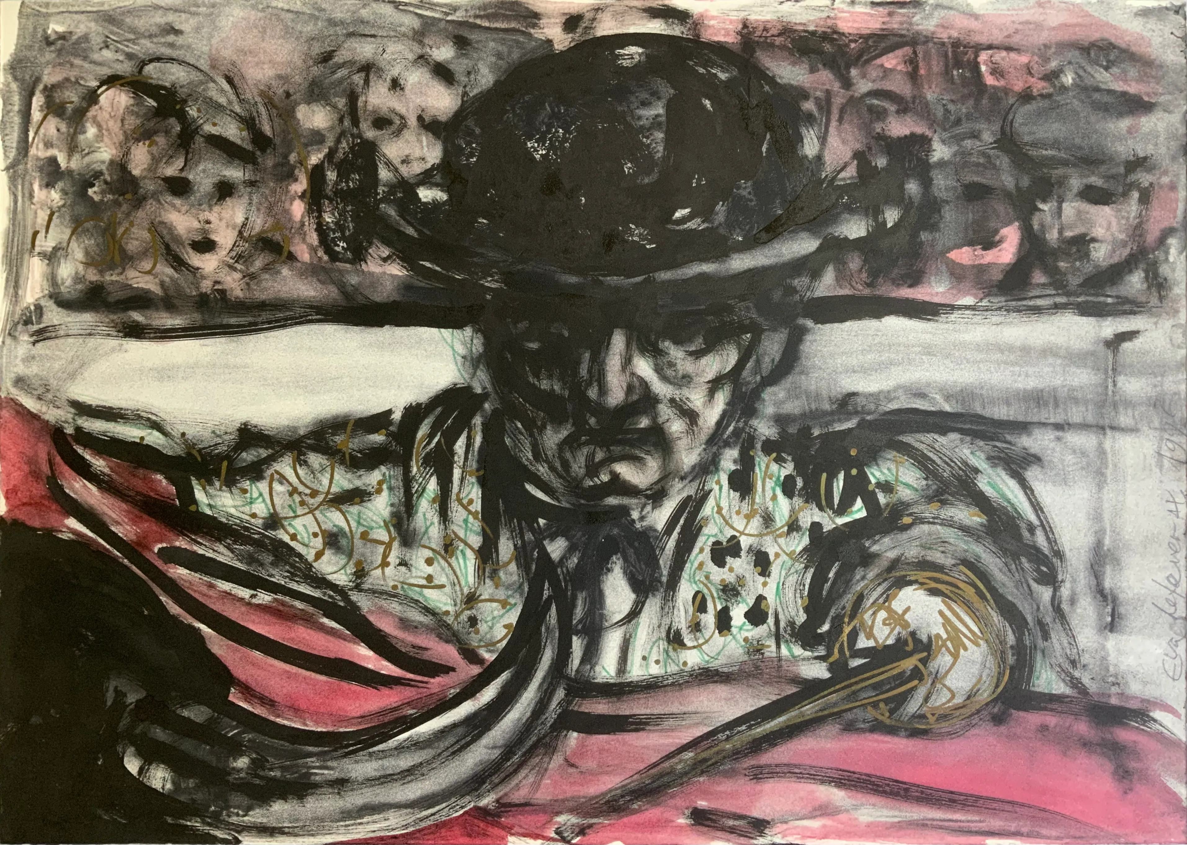 Obra "Torero en acción" de Eva Lefever
