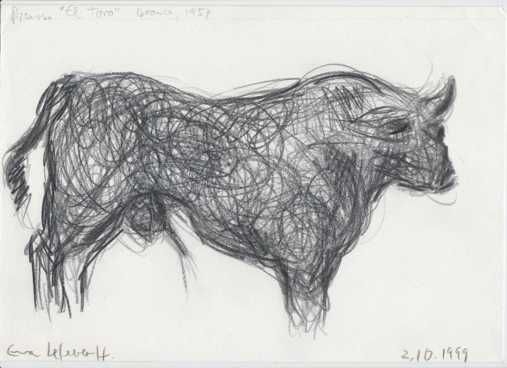 Obra "Toro Picassiano I" de Eva Lefever