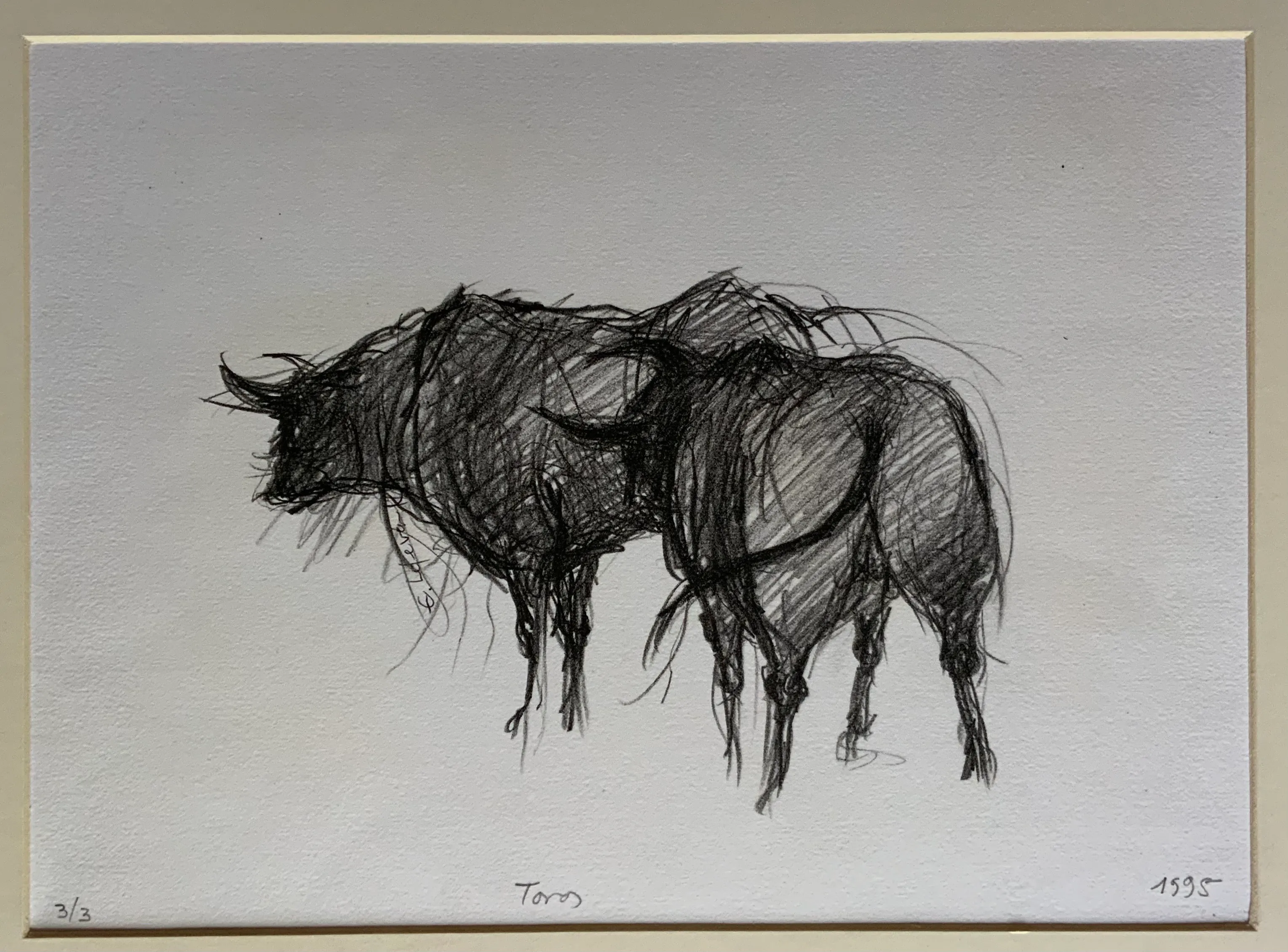 Obra "Toros I" de Eva Lefever
