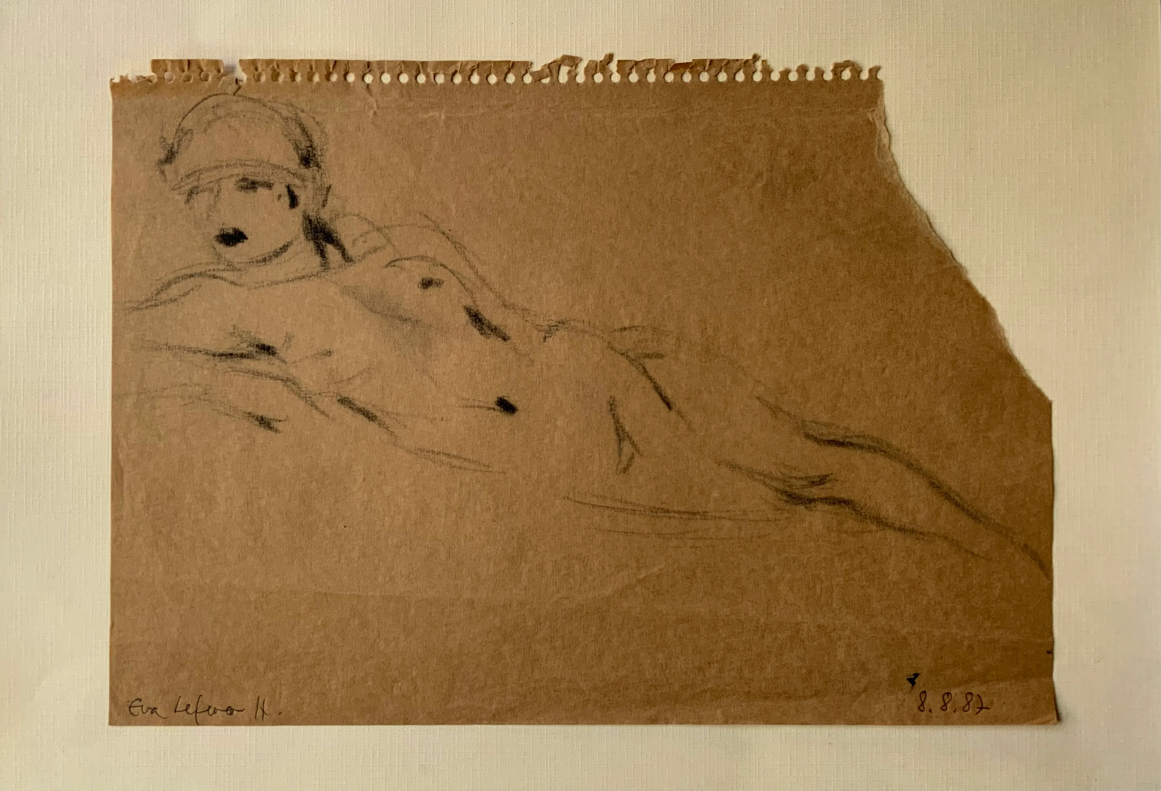 Obra "Vedette posando durante el descanso detrás de las bambalinas I" de Eva Lefever
