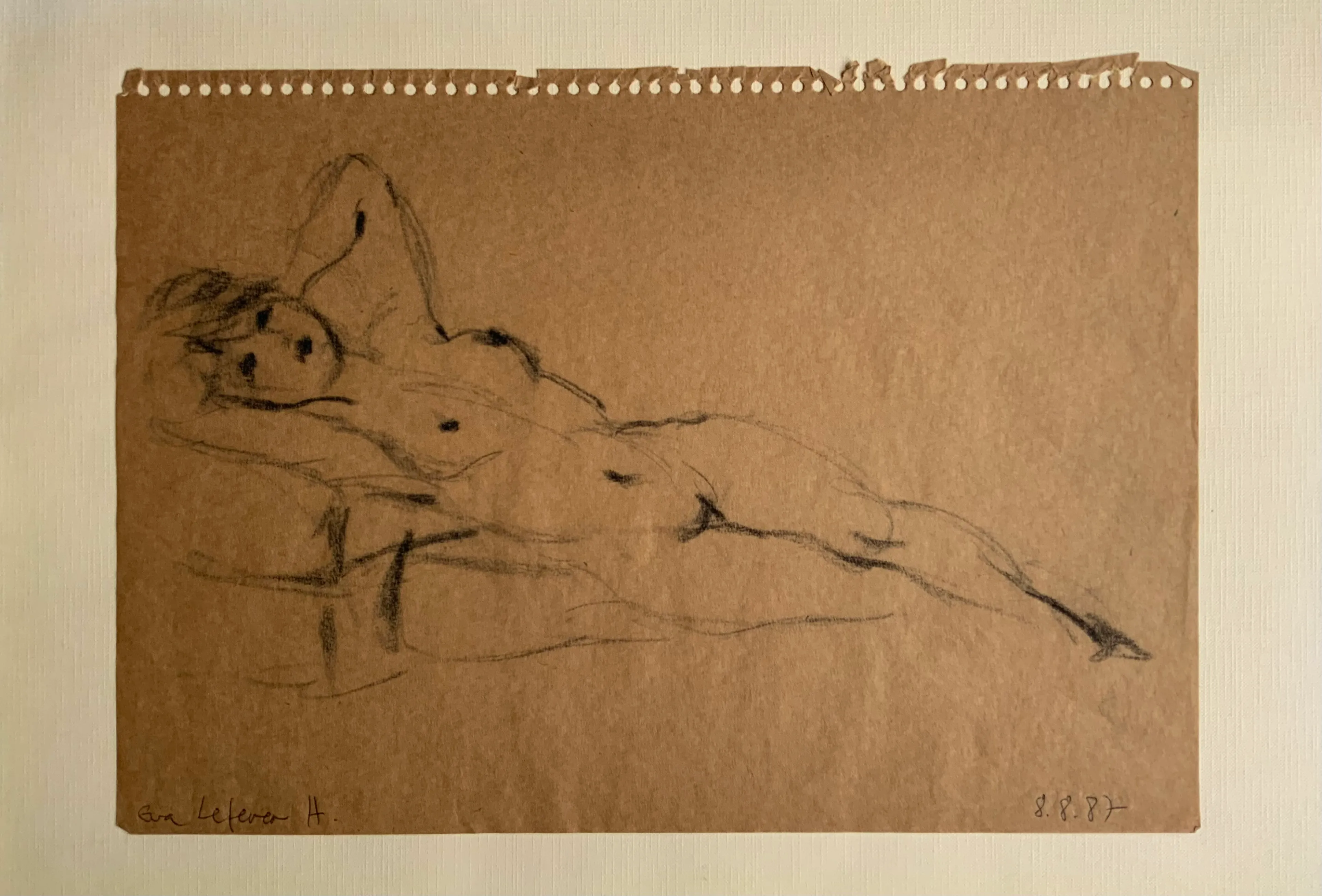 Obra "Vedette posando durante el descanso detrás de las bambalinas II" de Eva Lefever